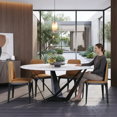 Round luxury dining table designer dining tables 130cm conference round tables