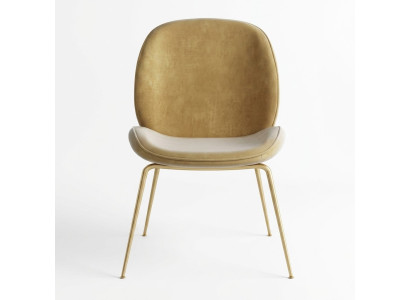 Chair 1x Luxury Design Upholstered Designer Chairs Seat Back Office Dining Room