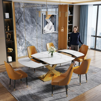 Modern wooden dining table table wood tables 120/180cm dining room