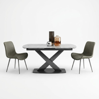 Modern wooden table dining table wood tables 120/180cm dining room extendable