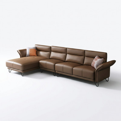 Modern living landscape corner sofa couch upholstery leather seat corner suite