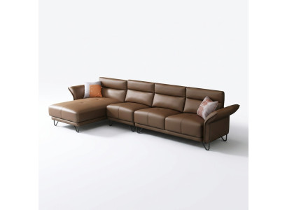 Modern living landscape corner sofa couch upholstery leather seat corner suite