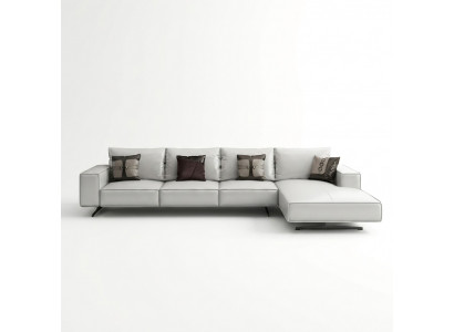 Modern living landscape corner sofa couch upholstery leather seat corner decor set