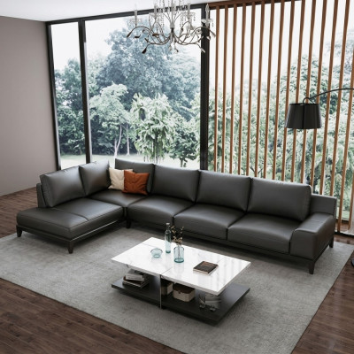 Designer leather sofa corner sofa upholstery corner couch seating corner L shape decor suite