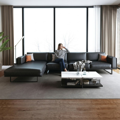 Corner sofa upholstered suite decorative living landscape L-shaped designer sofa couch
