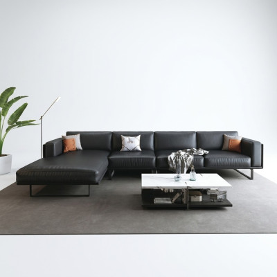 Corner sofa upholstered suite decorative living landscape L-shaped designer sofa couch