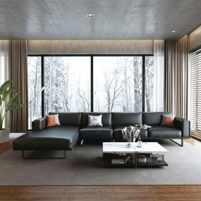 Modern sofa corner suite L shape upholstered seating corner couch leather sofa sofas