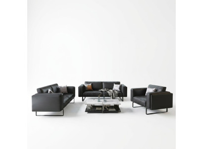 Luxury Office Furniture Sofa Leather Couch Set 3+2+1 + Coffee Table 4-piece