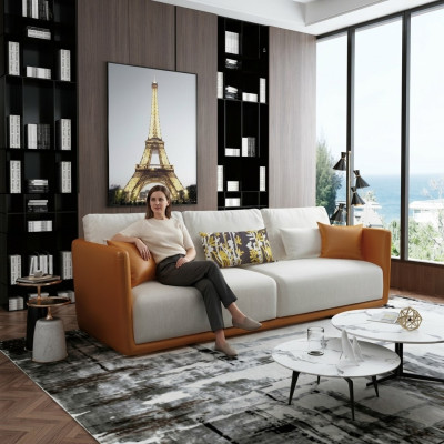 Sofa 4-seater with coffee table big XXL couch sofas living room