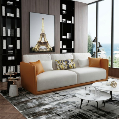 Sofa 4-seater with coffee table big XXL couch sofas living room