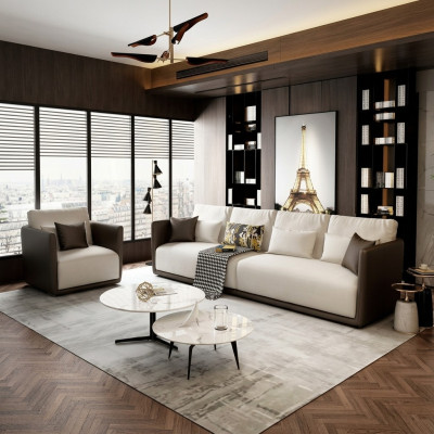Complete set sofa suite 4+1 seat couch table design living landscape