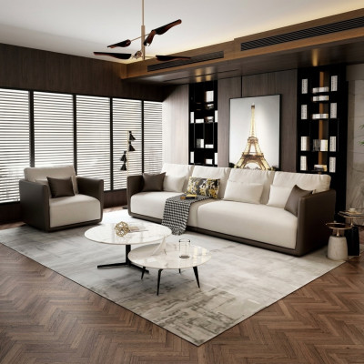 Complete Set Sofa Suite 4+1 Seat Couch Table Decoration Design Living Landscape