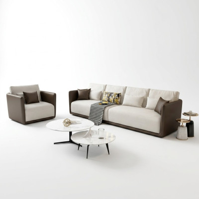 Complete Set Sofa Suite 4+1 Seat Couch Table Decoration Design Living Landscape