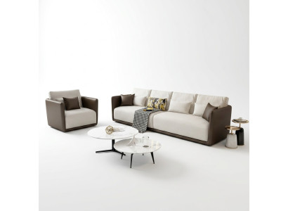 Complete Set Sofa Suite 4+1 Seat Couch Table Decoration Design Living Landscape