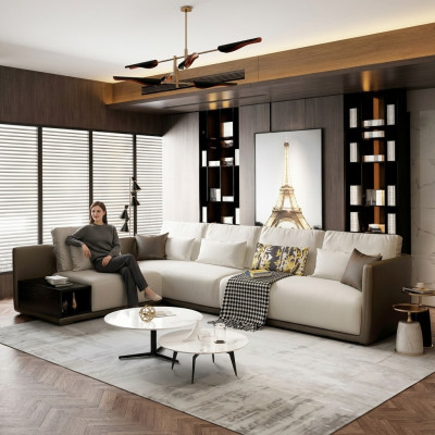 Designer leather sofa corner sofa upholstery corner couch seating corner decor L-shaped suite