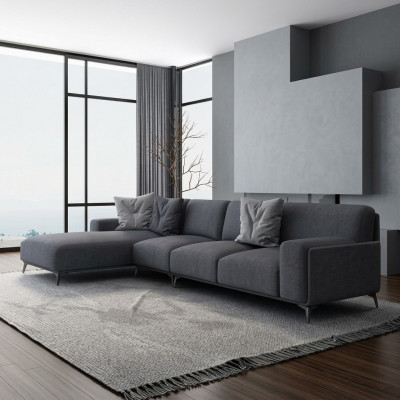 Living landscape corner sofa L-shaped couch seat upholstery set modern suite