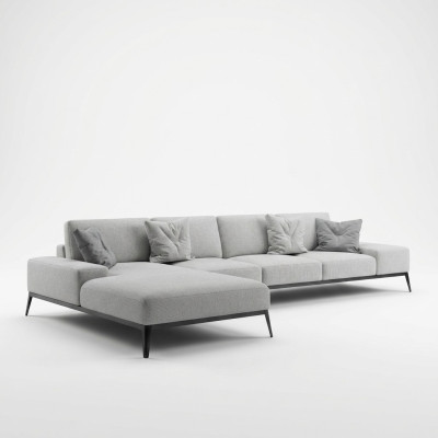 Italian upholstered seating corner leather couch modern suite living landscape