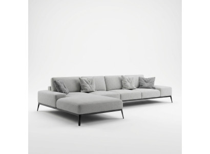 Italian upholstered seating corner leather couch modern suite living landscape