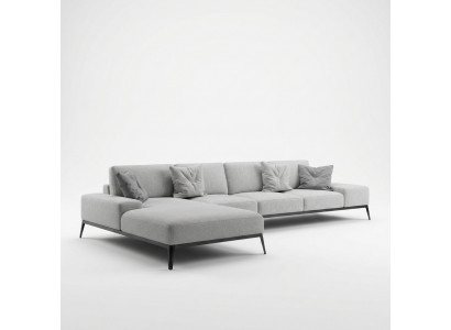 Italian upholstered seating corner leather couch modern suite living landscape