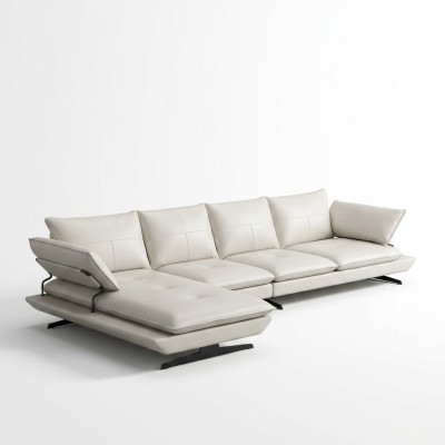 Italian upholstered corner leather sofa set modern living room landscape