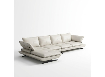 Italian upholstered corner leather sofa set modern living room landscape