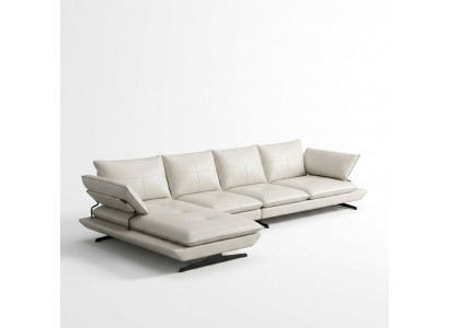 Italian upholstered corner leather sofa set modern living room landscape