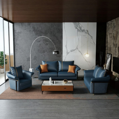 Leather Upholstery Complete Set Sofa Set 321 Seater Design Living Landscape