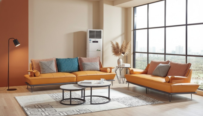 Sofa 4-seater Big XXL Couch Sofas Design Couches Living Room Four-seater