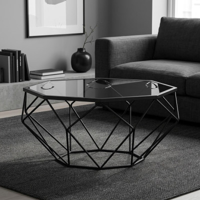 Italian style furniture stainless steel coffee table sofa glass tables ordering table