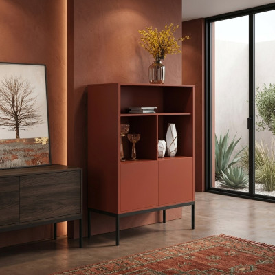 Italian dresser style furniture high designer cabinet cabinets orange