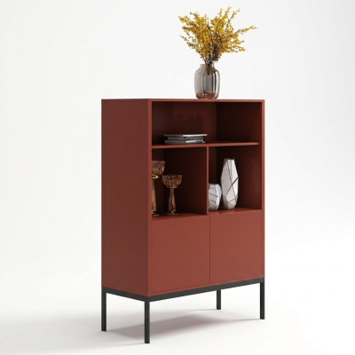 Italian dresser style furniture high designer cabinet cabinets orange
