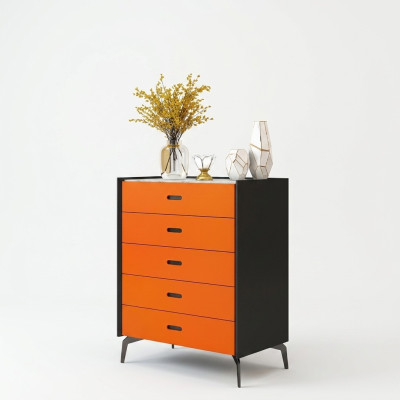 Italian style furniture high dresser cabinet designer cabinets orange