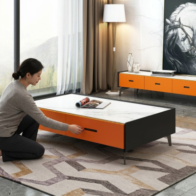 Italian style furniture coffee table glass tables designer table living room