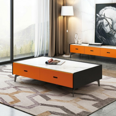 Italian style furniture coffee table glass tables designer table living room