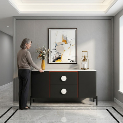 Designer Italian dresser sideboard cabinet shelf metal luxury living