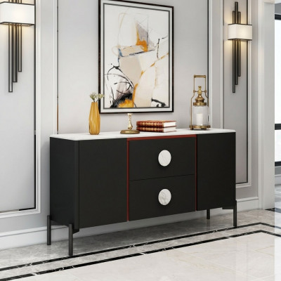 Designer Italian dresser sideboard cabinet shelf metal luxury living