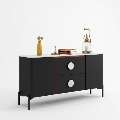 Designer Italian dresser sideboard cabinet shelf metal luxury living