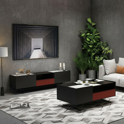 Living room cabinet sideboard RTV chest of drawers TV cabinet modern decor lowboard