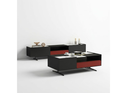 Italian designer furniture 3-piece set chest of drawers + coffee table + TV unit