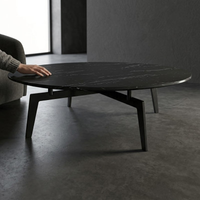 Italian style round designer sofa coffee table side tables round table