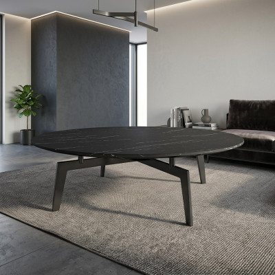 Italian style round designer sofa coffee table side tables round table