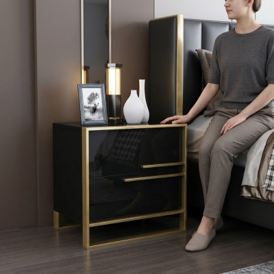 Design nightstand console luxury side table bedroom metal consoles
