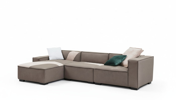 Sectional sofa living landscape couch L-shaped upholstered couches leather design Italy