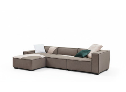 Sectional sofa living landscape couch L-shaped upholstered couches leather design Italy