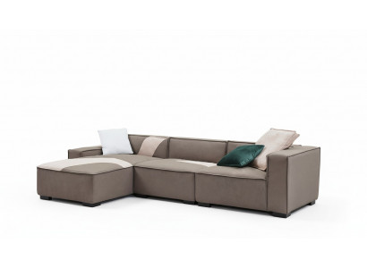 Sectional sofa living landscape couch L-shaped upholstered couches leather design Italy