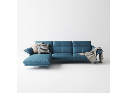 Fabric L-shaped couch living landscape corner sofa set modern design blue sofa new