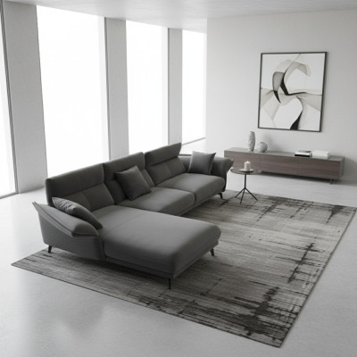 Sofa fabric L-shape couch living landscape corner sofa set modern design couches