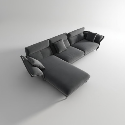 Sofa fabric L-shape couch living landscape corner sofa set modern design couches