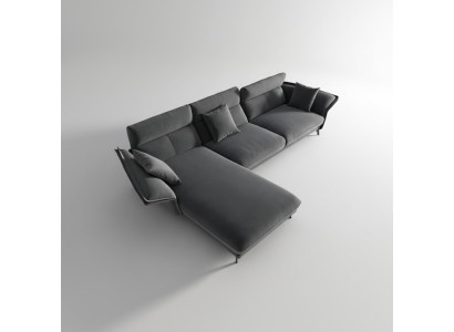 Sofa fabric L-shape couch living landscape corner sofa set modern design couches