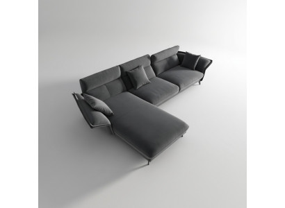 Sofa fabric L-shape couch living landscape corner sofa set modern design couches
